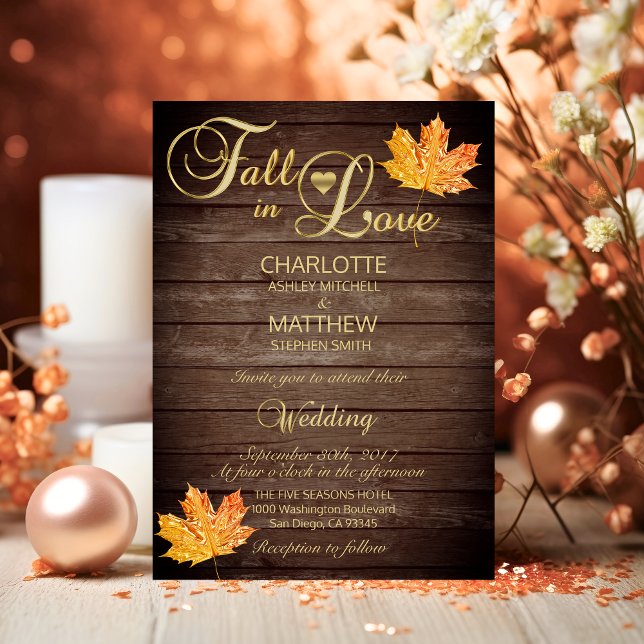 Rustic Fall Wedding Cards Save the Date