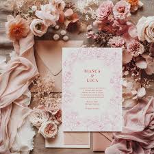 Floral Wedding Program Cards